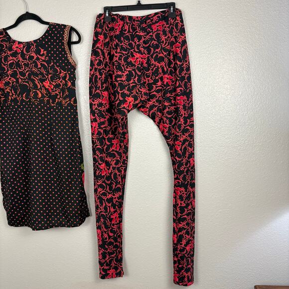 Approx Size S/M Kurta Set Top & Pants Stretch Elastic Floral Boho Paisley Design - Picture 9 of 10